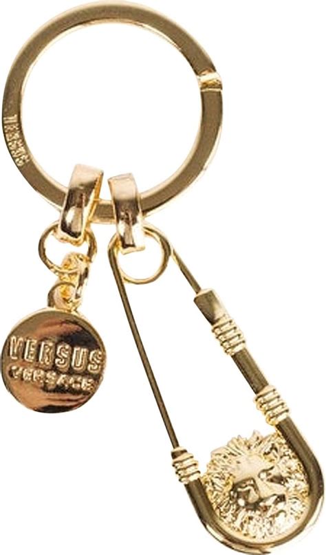 versace keychain|versace lion head keychain gold.